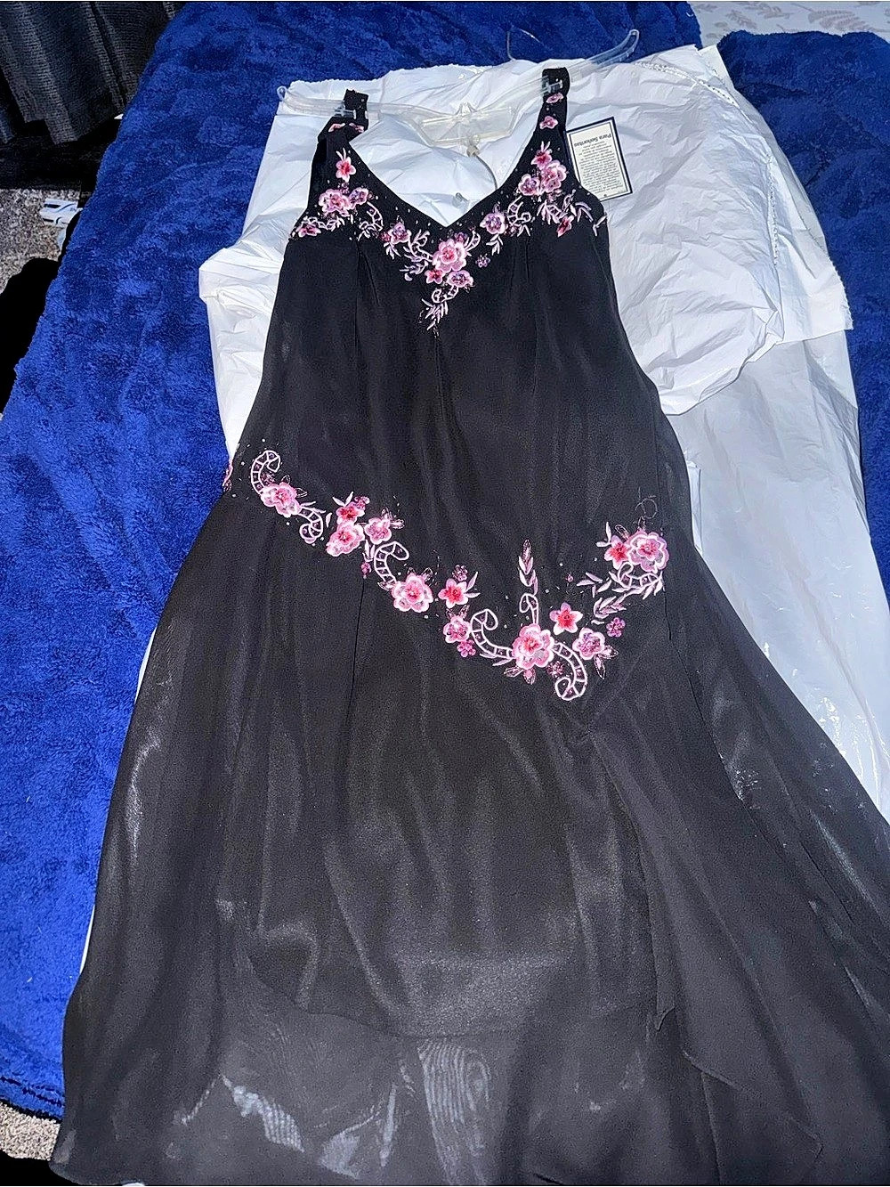 Metaphor Floral Maxi Dress in Black & Pink Size 16 NWT